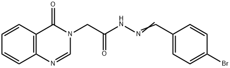 N'-(4-bromobenzylidene)-2-(4-oxo-3(4H)-quinazolinyl)acetohydrazide Struktur