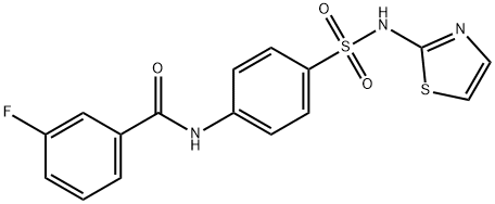 3-fluoro-N-{4-[(1,3-thiazol-2-ylamino)sulfonyl]phenyl}benzamide Struktur