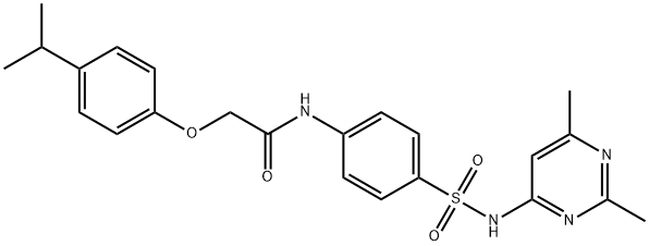 N-(4-{[(2,6-dimethyl-4-pyrimidinyl)amino]sulfonyl}phenyl)-2-(4-isopropylphenoxy)acetamide Struktur