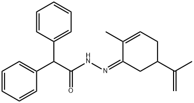 N'-(5-isopropenyl-2-methyl-2-cyclohexen-1-ylidene)-2,2-diphenylacetohydrazide Struktur