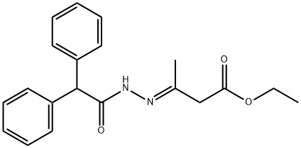 ethyl 3-[(diphenylacetyl)hydrazono]butanoate Struktur