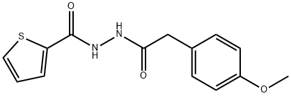 N'-[2-(4-methoxyphenyl)acetyl]-2-thiophenecarbohydrazide Struktur