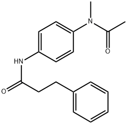 N-{4-[acetyl(methyl)amino]phenyl}-3-phenylpropanamide Struktur