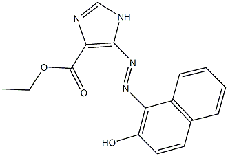 ethyl 5-[(2-hydroxy-1-naphthyl)diazenyl]-1H-imidazole-4-carboxylate Struktur