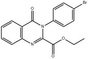 ethyl 3-(4-bromophenyl)-4-oxo-3,4-dihydro-2-quinazolinecarboxylate Struktur