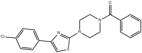 1-benzoyl-4-[4-(4-chlorophenyl)-1,3-thiazol-2-yl]piperazine Struktur