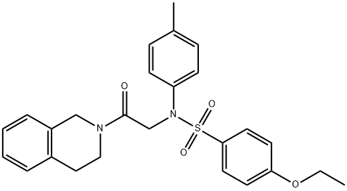 N-[2-(3,4-dihydro-2(1H)-isoquinolinyl)-2-oxoethyl]-4-ethoxy-N-(4-methylphenyl)benzenesulfonamide Struktur