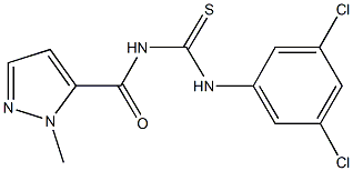 N-(3,5-dichlorophenyl)-N'-[(1-methyl-1H-pyrazol-5-yl)carbonyl]thiourea Struktur