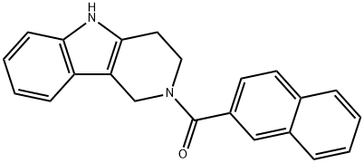 2-(2-naphthoyl)-2,3,4,5-tetrahydro-1H-pyrido[4,3-b]indole Struktur