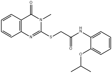 N-(2-isopropoxyphenyl)-2-[(3-methyl-4-oxo-3,4-dihydro-2-quinazolinyl)sulfanyl]acetamide Struktur