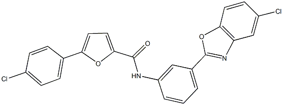 N-[3-(5-chloro-1,3-benzoxazol-2-yl)phenyl]-5-(4-chlorophenyl)furan-2-carboxamide Struktur