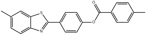 4-(6-methyl-1,3-benzothiazol-2-yl)phenyl 4-methylbenzoate Struktur