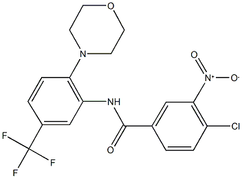 4-chloro-3-nitro-N-[2-(4-morpholinyl)-5-(trifluoromethyl)phenyl]benzamide Struktur