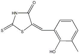 5-(2-hydroxy-3-methylbenzylidene)-2-thioxo-1,3-thiazolidin-4-one Struktur