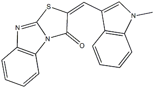 2-[(1-methyl-1H-indol-3-yl)methylene][1,3]thiazolo[3,2-a]benzimidazol-3(2H)-one Struktur