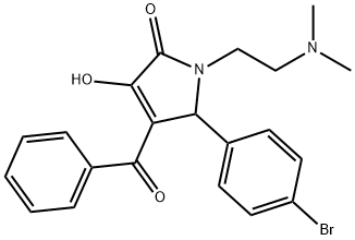 4-benzoyl-5-(4-bromophenyl)-1-[2-(dimethylamino)ethyl]-3-hydroxy-1,5-dihydro-2H-pyrrol-2-one Struktur