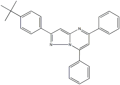 2-(4-tert-butylphenyl)-5,7-diphenylpyrazolo[1,5-a]pyrimidine Struktur