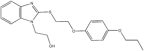 2-(2-{[2-(4-propoxyphenoxy)ethyl]sulfanyl}-1H-benzimidazol-1-yl)ethanol Struktur