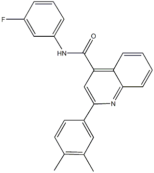 2-(3,4-dimethylphenyl)-N-(3-fluorophenyl)-4-quinolinecarboxamide Struktur