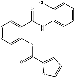 N-{2-[(2-chloroanilino)carbonyl]phenyl}-2-furamide Struktur