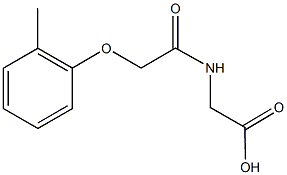 {[(2-methylphenoxy)acetyl]amino}acetic acid Struktur