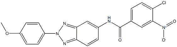 4-chloro-3-nitro-N-[2-(4-methoxyphenyl)-2H-1,2,3-benzotriazol-5-yl]benzamide Struktur