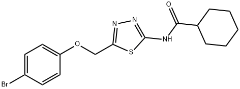 N-{5-[(4-bromophenoxy)methyl]-1,3,4-thiadiazol-2-yl}cyclohexanecarboxamide Struktur