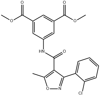 dimethyl 5-({[3-(2-chlorophenyl)-5-methyl-4-isoxazolyl]carbonyl}amino)isophthalate Struktur