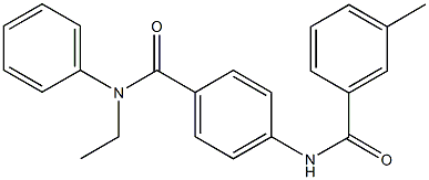 N-{4-[(ethylanilino)carbonyl]phenyl}-3-methylbenzamide Struktur