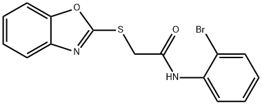 2-(1,3-benzoxazol-2-ylsulfanyl)-N-(2-bromophenyl)acetamide Struktur