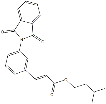 isopentyl 3-[3-(1,3-dioxo-1,3-dihydro-2H-isoindol-2-yl)phenyl]acrylate Struktur