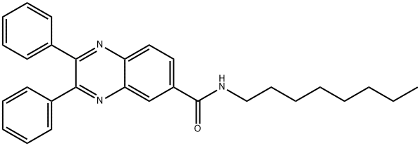 N-octyl-2,3-diphenylquinoxaline-6-carboxamide Struktur