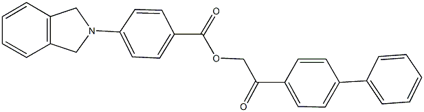 2-[1,1'-biphenyl]-4-yl-2-oxoethyl 4-(1,3-dihydro-2H-isoindol-2-yl)benzoate Struktur