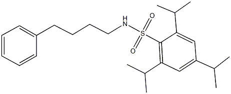 2,4,6-triisopropyl-N-(4-phenylbutyl)benzenesulfonamide Struktur