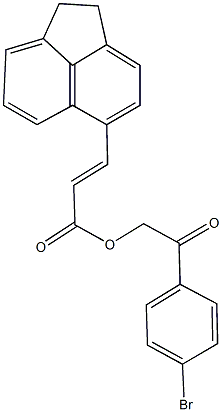 2-(4-bromophenyl)-2-oxoethyl 3-(1,2-dihydro-5-acenaphthylenyl)acrylate Struktur