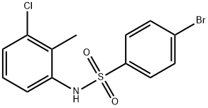 4-bromo-N-(3-chloro-2-methylphenyl)benzenesulfonamide Struktur