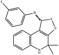 N-(4,4-dimethyl-4,5-dihydro-1H-[1,2]dithiolo[3,4-c]quinolin-1-ylidene)-N-(3-fluorophenyl)amine Struktur