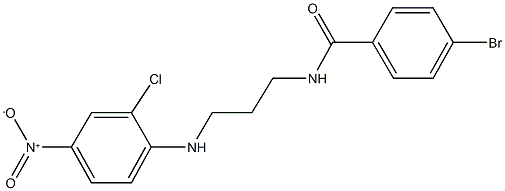 4-bromo-N-(3-{2-chloro-4-nitroanilino}propyl)benzamide Struktur