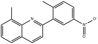 2-{5-nitro-2-methylphenyl}-8-methylquinoline Struktur