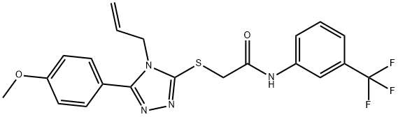 2-{[4-allyl-5-(4-methoxyphenyl)-4H-1,2,4-triazol-3-yl]sulfanyl}-N-[3-(trifluoromethyl)phenyl]acetamide Struktur