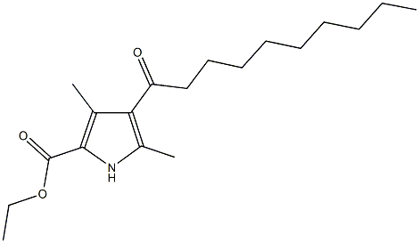 ethyl 4-decanoyl-3,5-dimethyl-1H-pyrrole-2-carboxylate Struktur