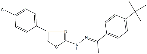 1-(4-tert-butylphenyl)ethanone [4-(4-chlorophenyl)-1,3-thiazol-2-yl]hydrazone Struktur