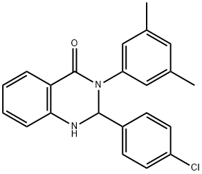 2-(4-chlorophenyl)-3-(3,5-dimethylphenyl)-2,3-dihydro-4(1H)-quinazolinone Struktur