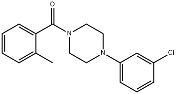 1-(3-chlorophenyl)-4-(2-methylbenzoyl)piperazine Struktur