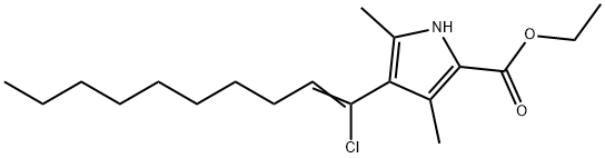 ethyl 4-(1-chloro-1-decenyl)-3,5-dimethyl-1H-pyrrole-2-carboxylate Struktur