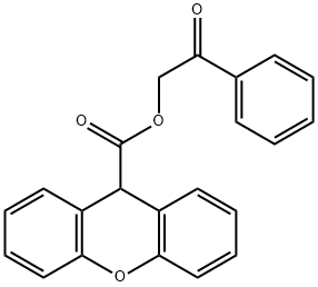 2-oxo-2-phenylethyl 9H-xanthene-9-carboxylate Struktur