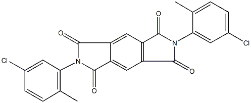 2,6-bis(5-chloro-2-methylphenyl)pyrrolo[3,4-f]isoindole-1,3,5,7(2H,6H)-tetrone Struktur