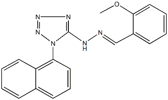 2-methoxybenzaldehyde [1-(1-naphthyl)-1H-tetraazol-5-yl]hydrazone Struktur