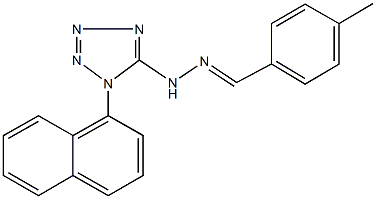 4-methylbenzaldehyde [1-(1-naphthyl)-1H-tetraazol-5-yl]hydrazone Struktur