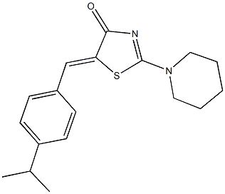 5-(4-isopropylbenzylidene)-2-(1-piperidinyl)-1,3-thiazol-4(5H)-one Struktur